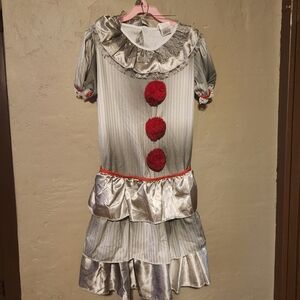 NWT IT The Clown Dress Costume With Accesories Size 14-16